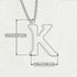 K - Letter Name Necklace Initial Necklace